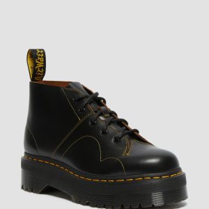 Church Quad Leather Platform Monkey Boots