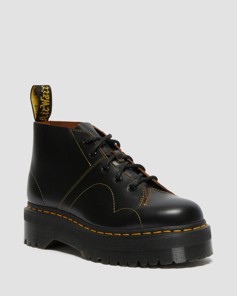 Church Quad Leather Platform Monkey Boots