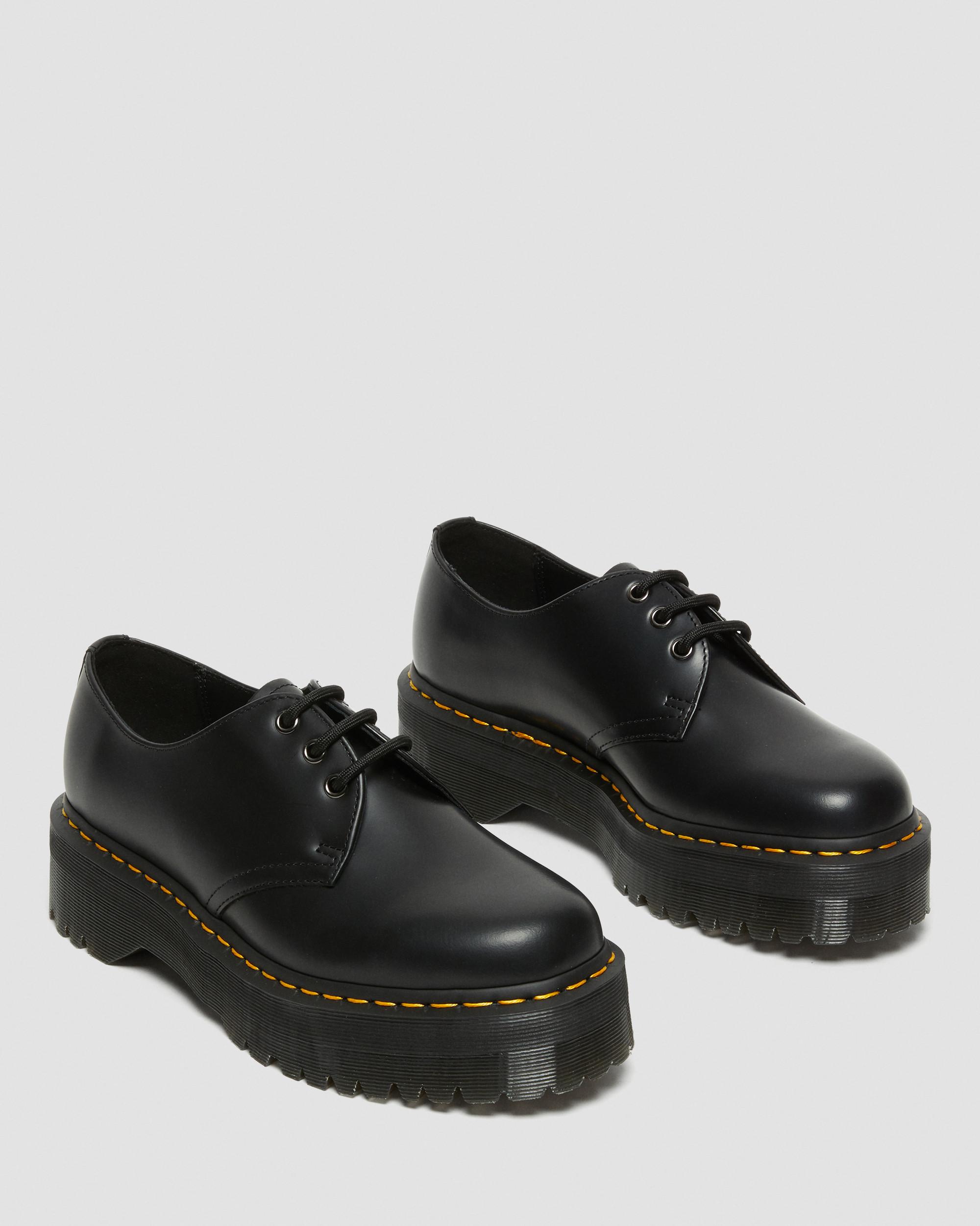 1461 Quad Polished Smooth Leather Oxford Platform Shoes - Image 7