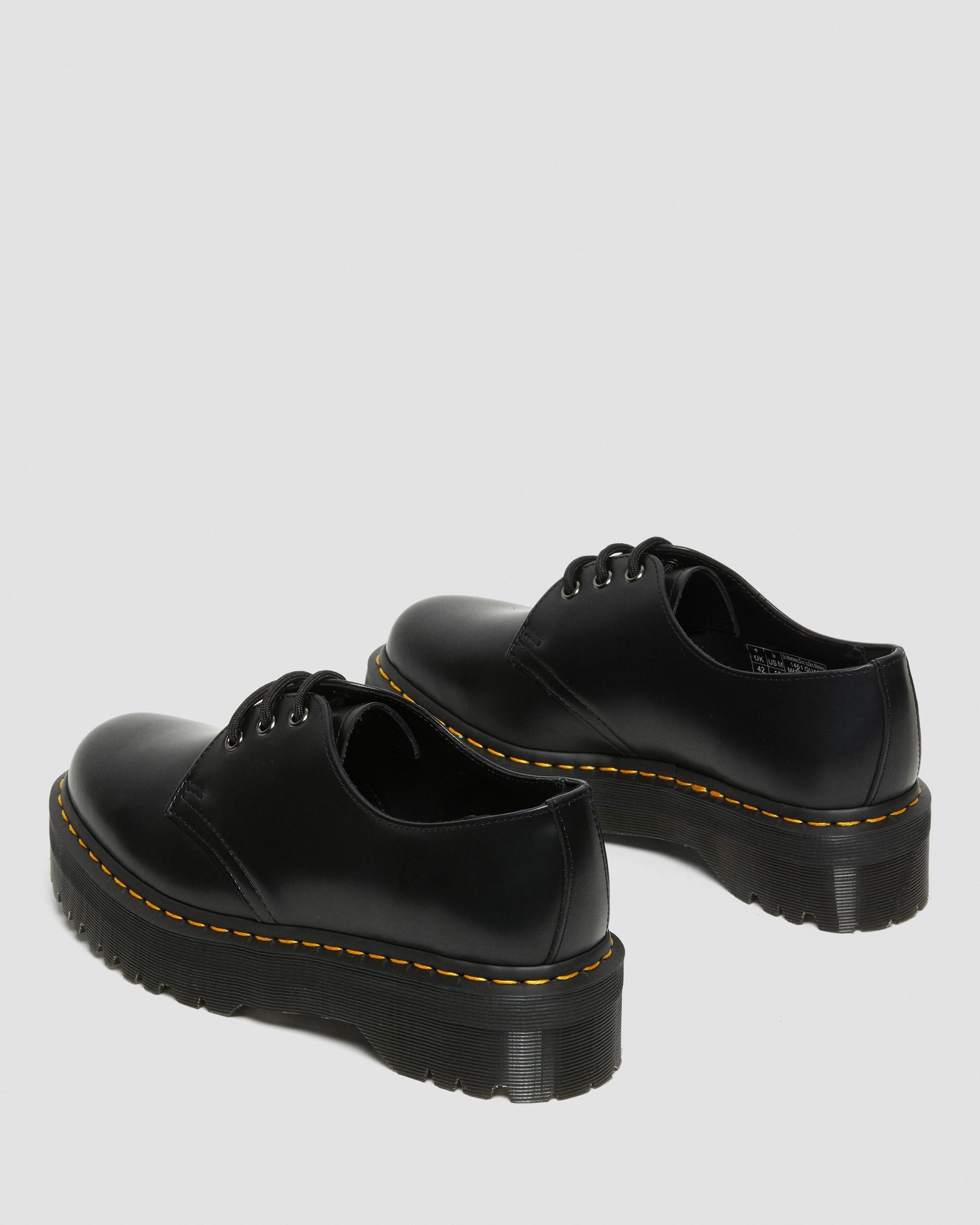 1461 Quad Polished Smooth Leather Oxford Platform Shoes - Image 9