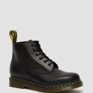 101 Yellow Stitch Smooth Leather Ankle Boots