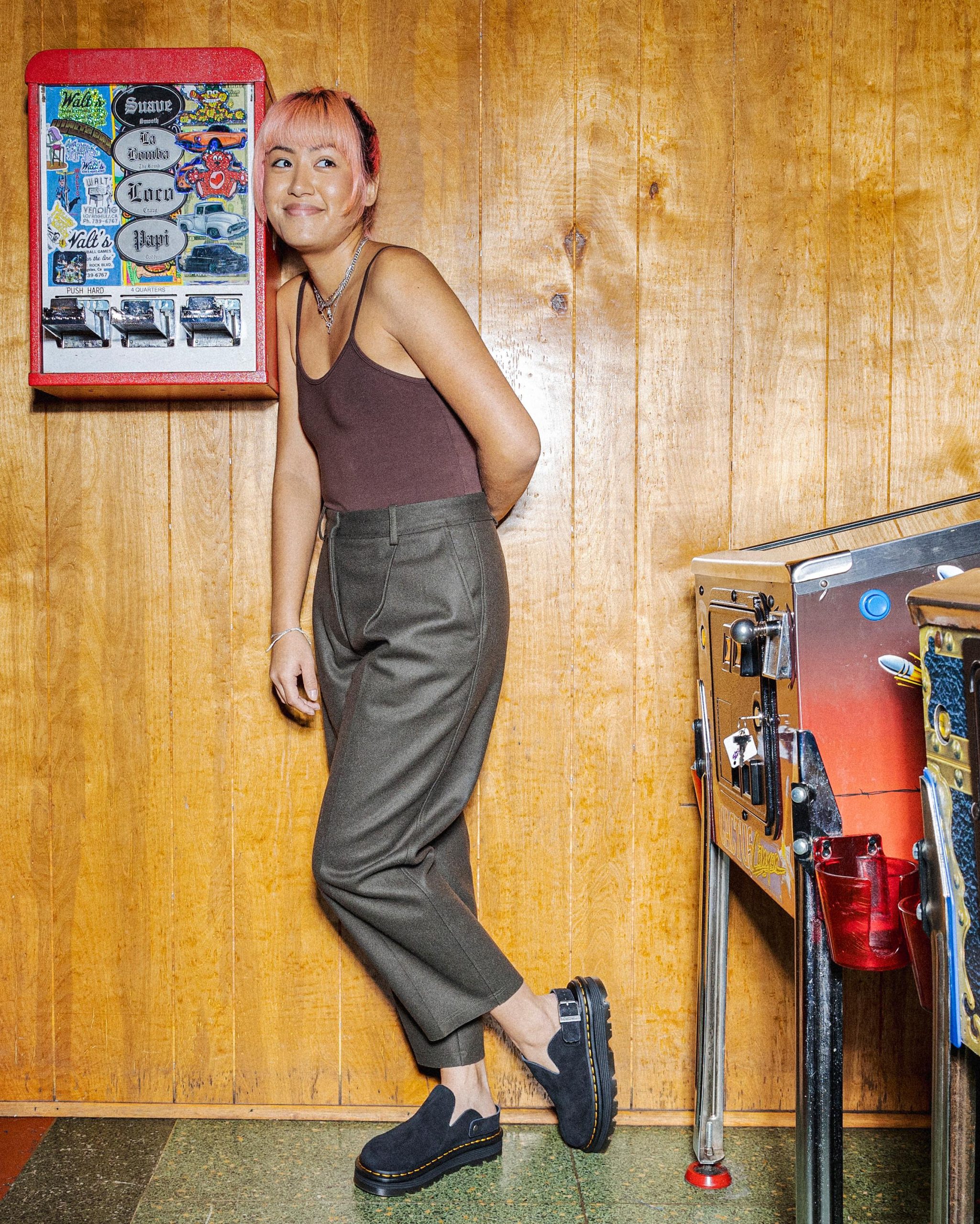 Zebzag Suede Casual Slingback Platform Mules in Black - Image 4