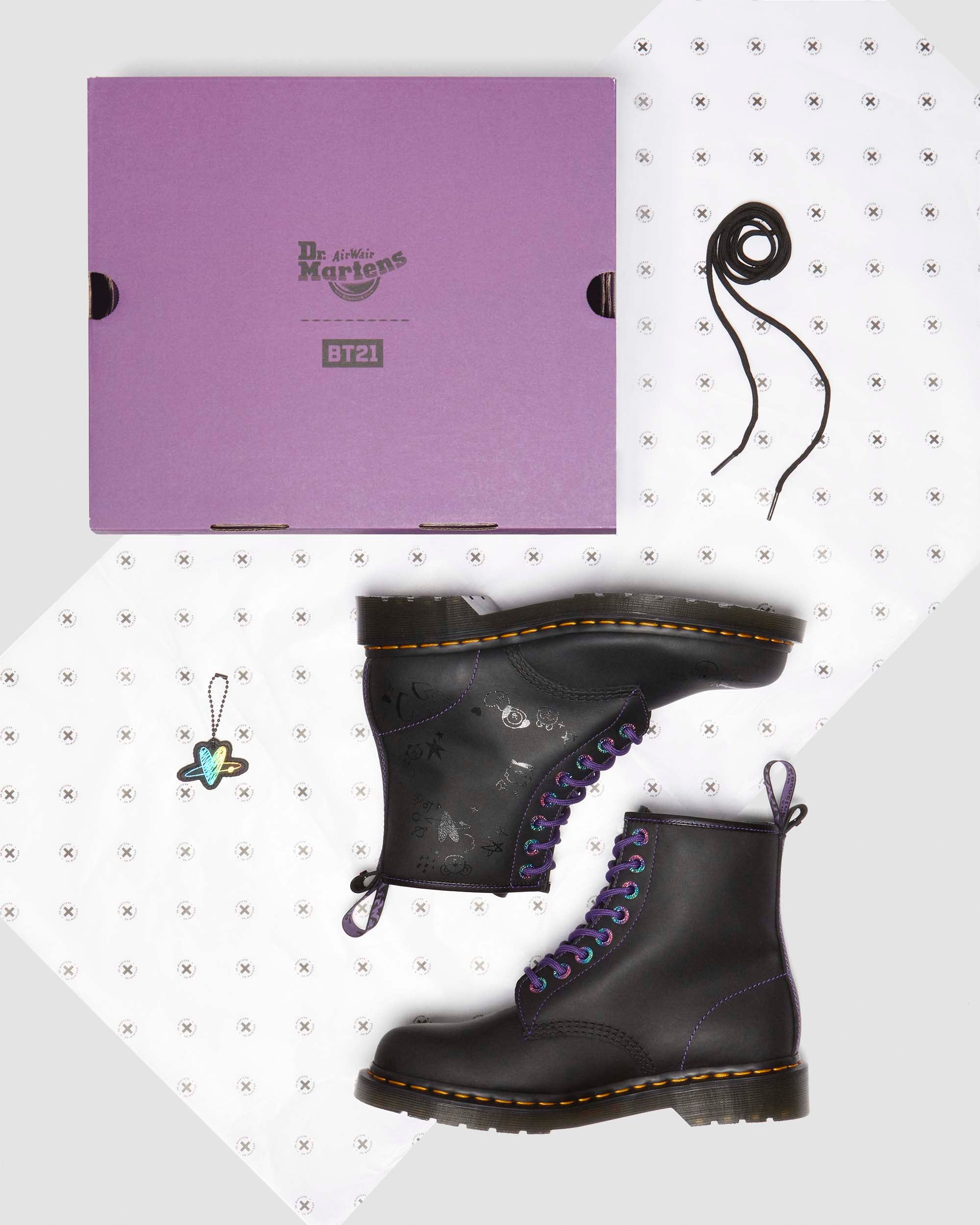 BT21 1460 Nappa Leather Lace Up Ankle Boots - Image 9