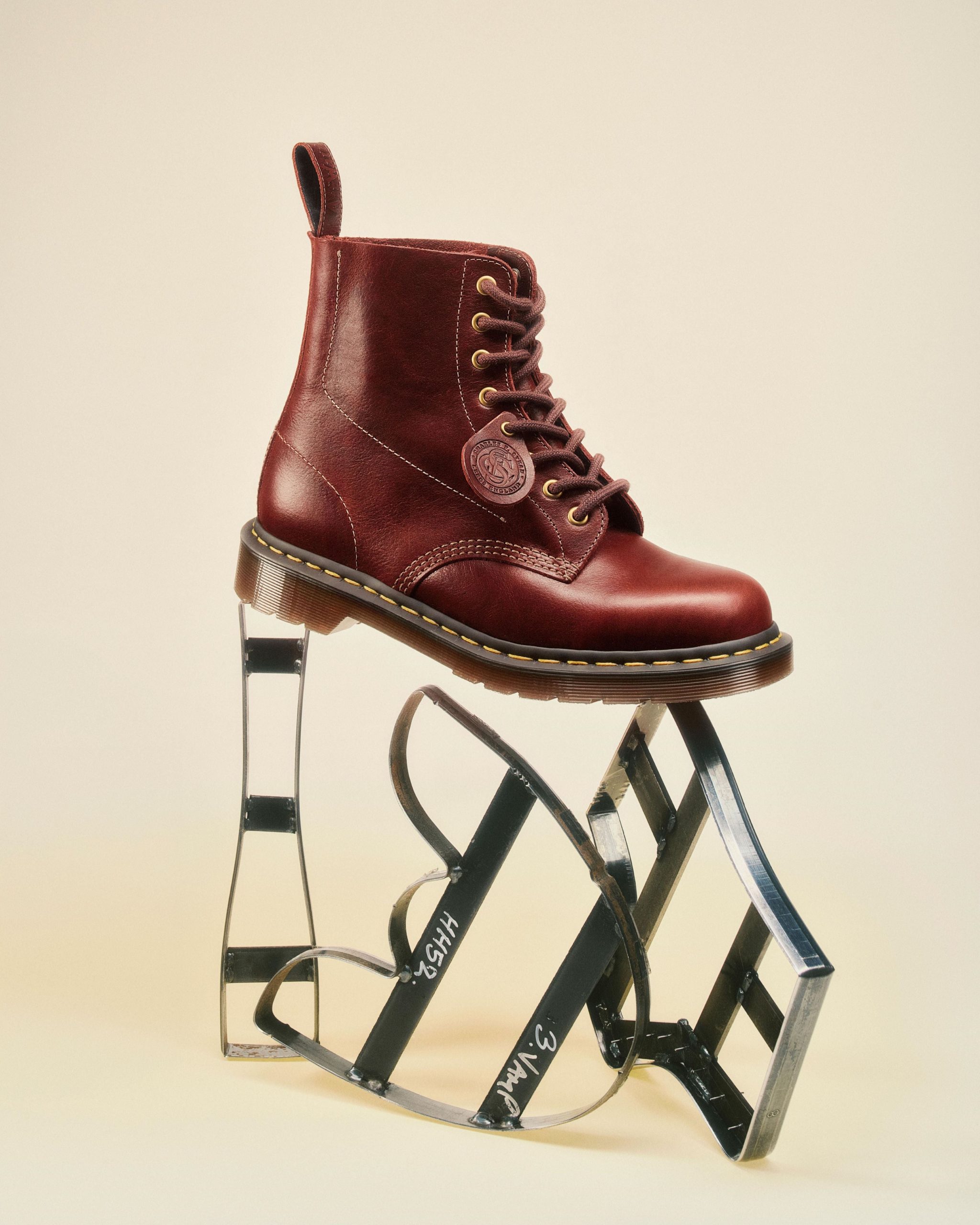 1460 Love Letter Classic Calf Leather Lace Up Ankle Boots - Image 7