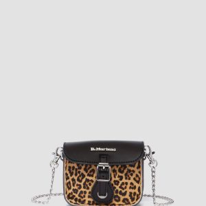 5 Leopard Print Hair-On Kiev Leather Mini Satchel