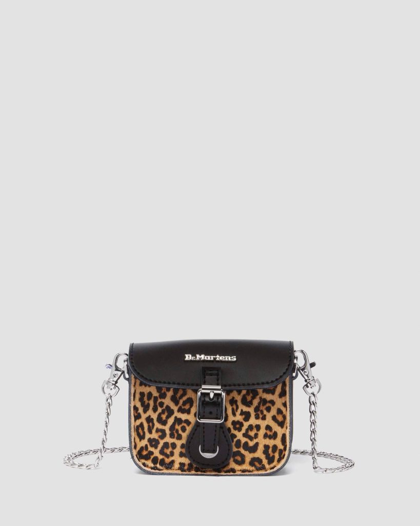 5 Leopard Print Hair-On Kiev Leather Mini Satchel