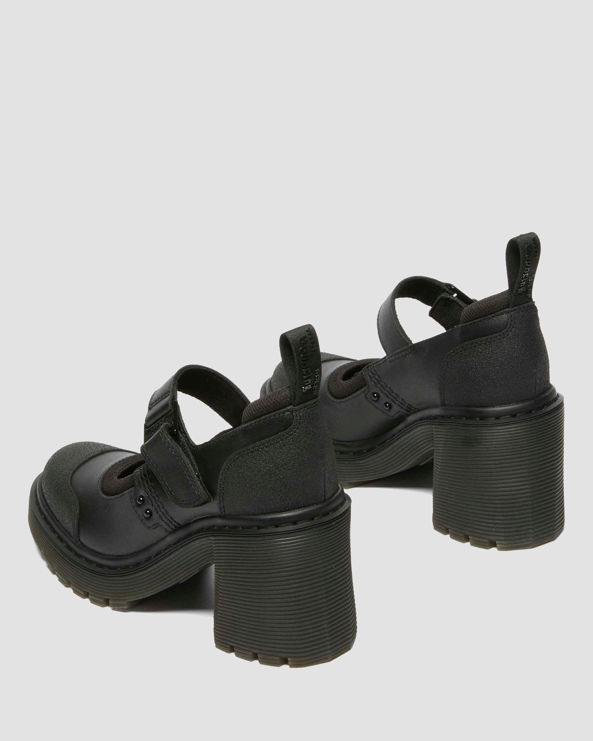 Eviee Tech Strap Mary Jane Heeled Shoes - Image 6