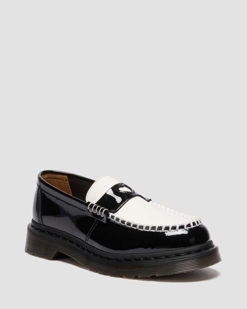 Penton Heart Two-Tone Patent Leather Loafers