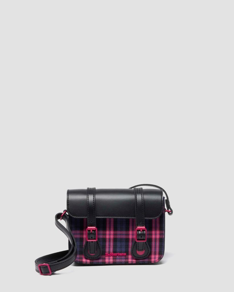 7 Leather & Tartan Satchel