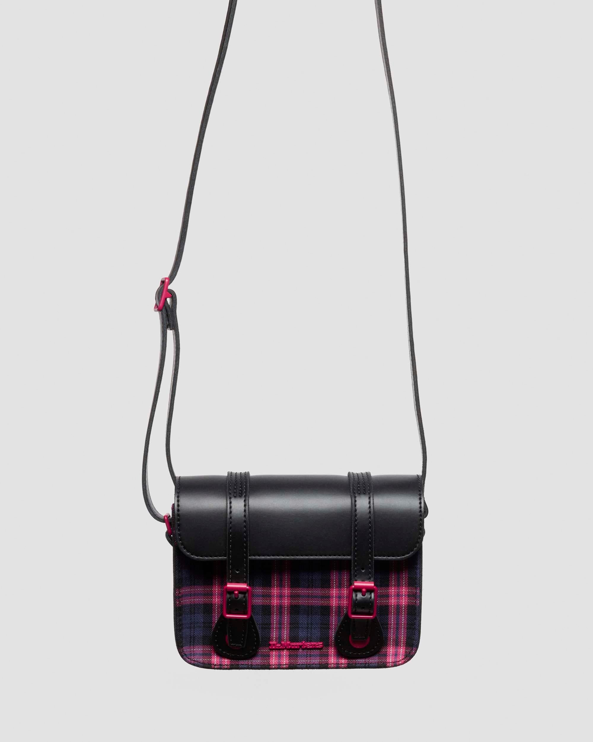 7 Leather & Tartan Satchel - Image 4