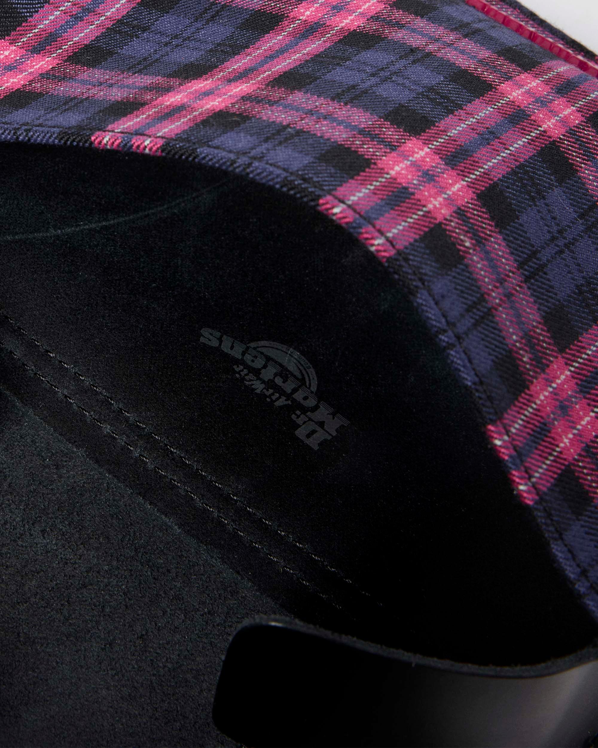 7 Leather & Tartan Satchel - Image 7