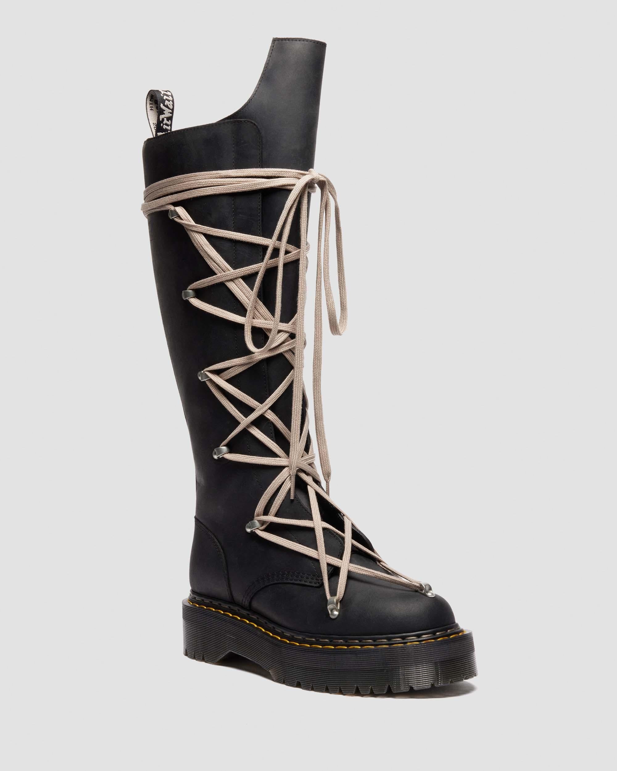 Rick Owens 1B60 Pentalace Leather Boots