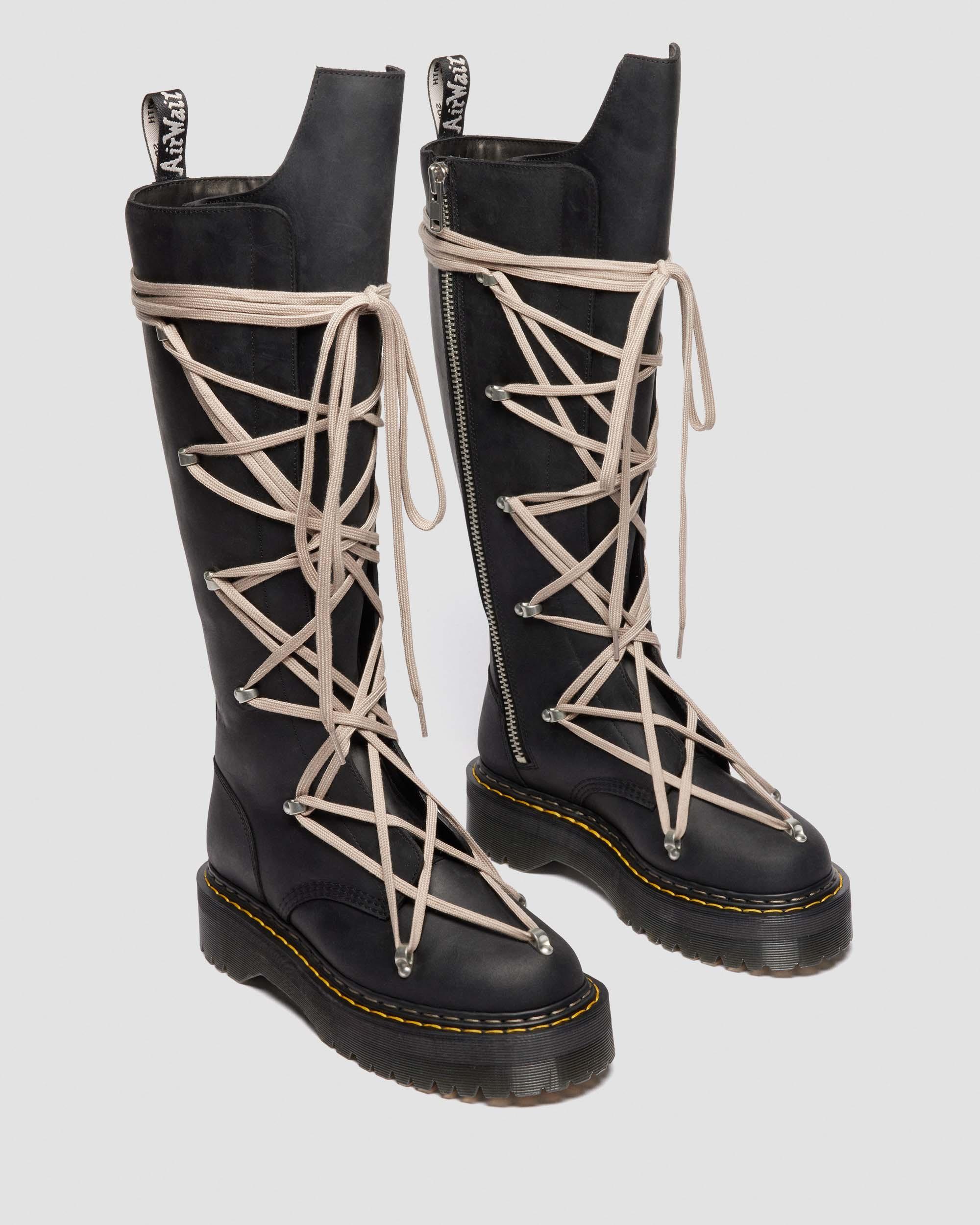 Rick Owens 1B60 Pentalace Leather Boots - Image 3