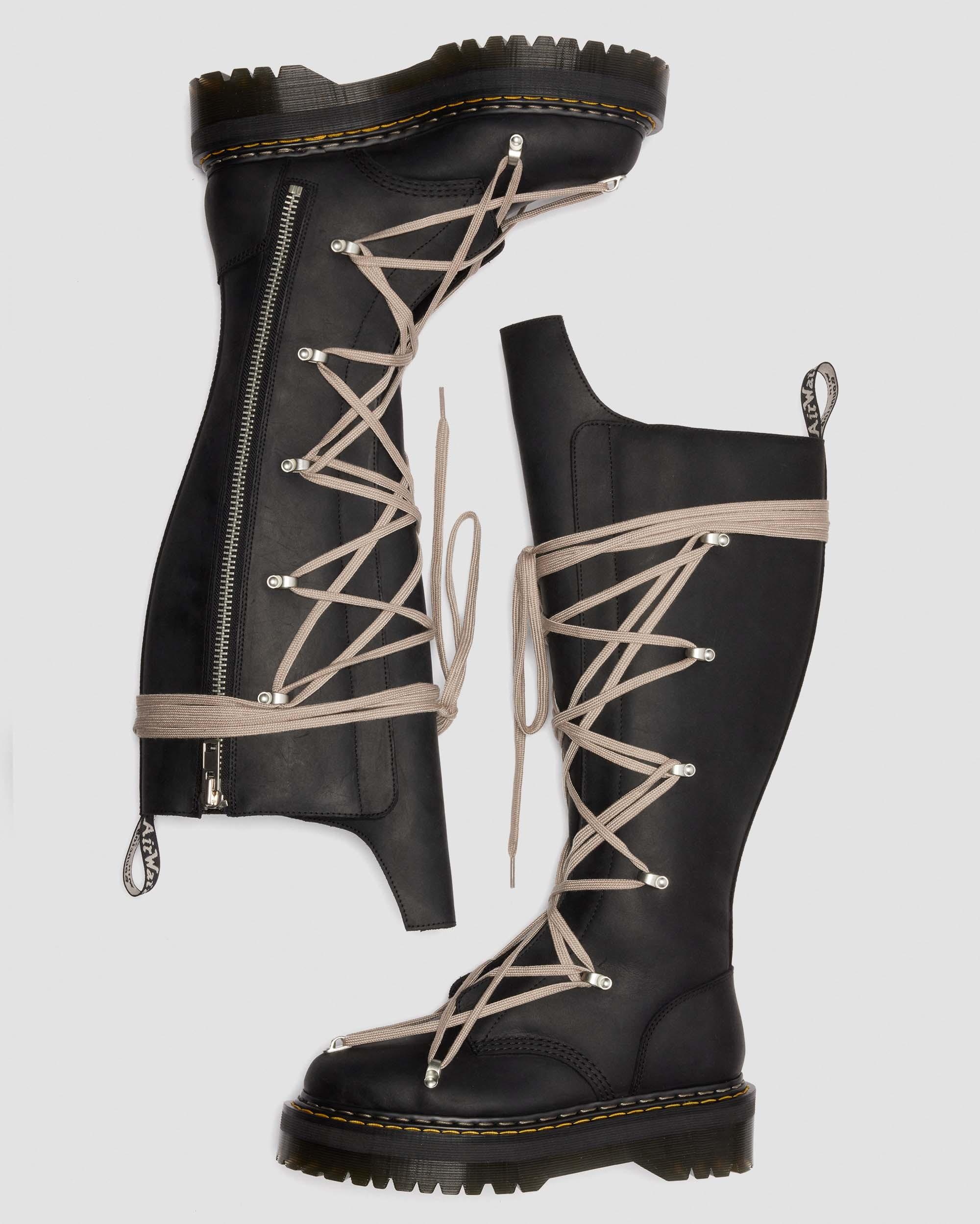 Rick Owens 1B60 Pentalace Leather Boots - Image 8