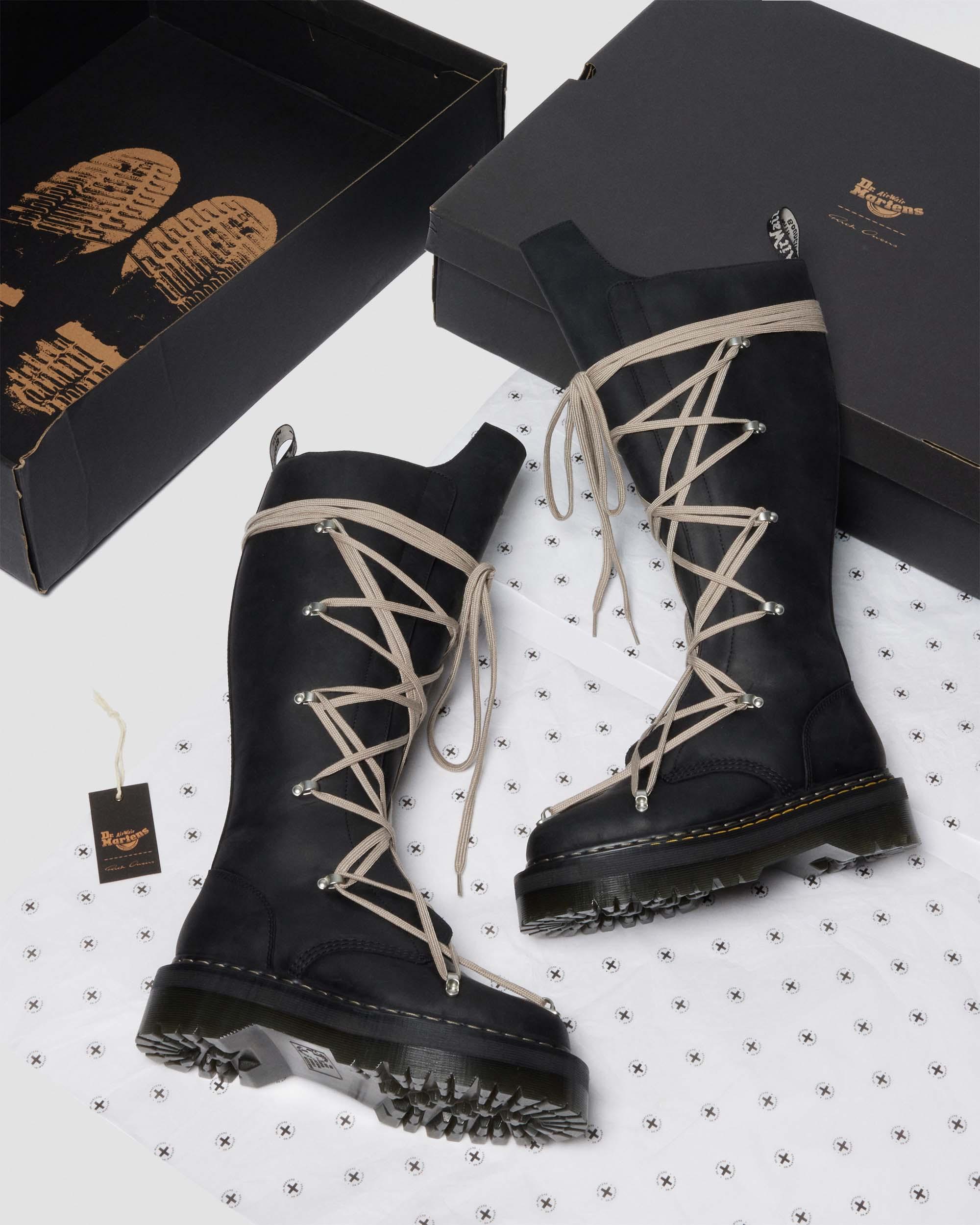 Rick Owens 1B60 Pentalace Leather Boots - Image 9