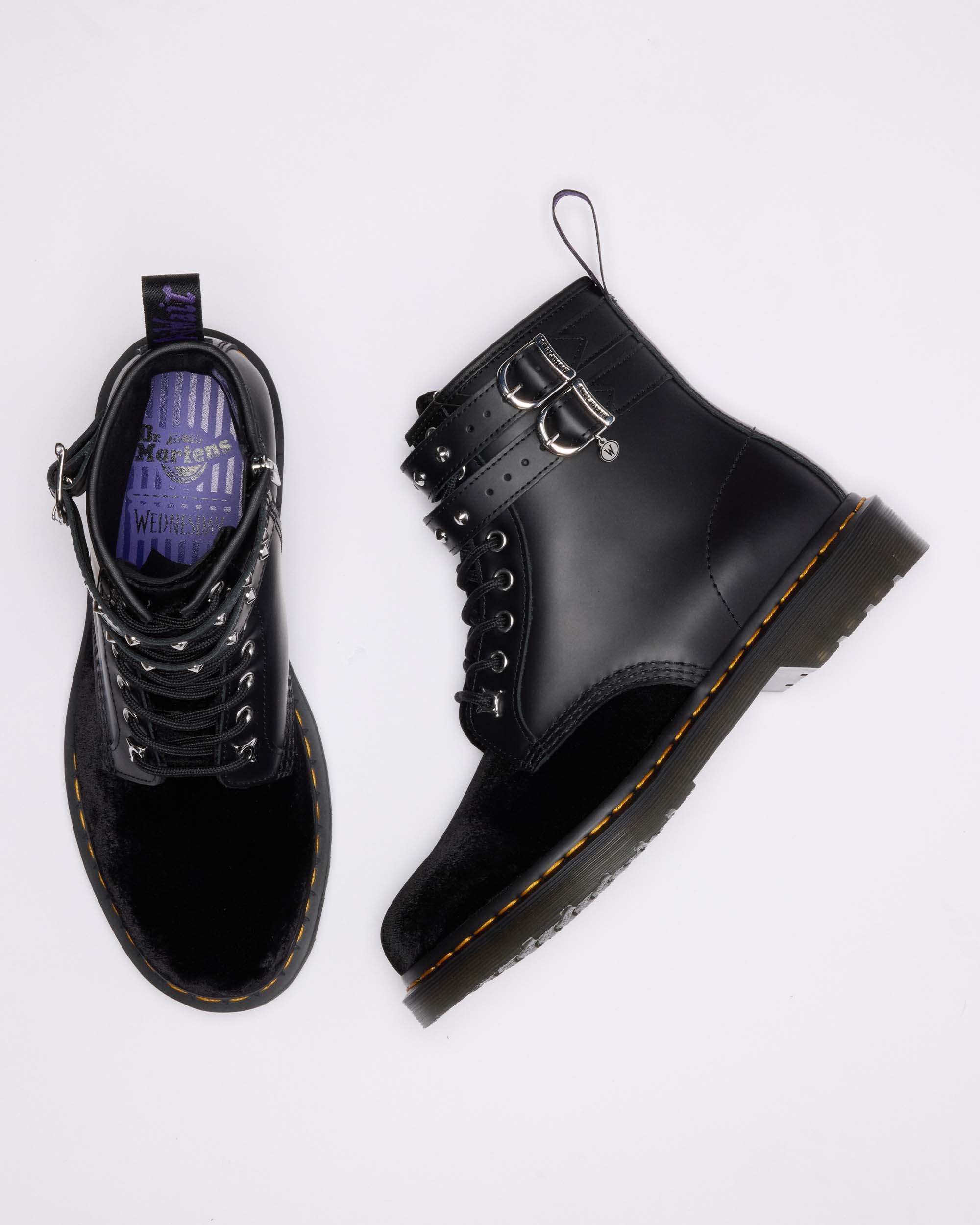 Wednesday 1460 Velvet + Nappa Lux Soft Leather Ankle Boots - Image 10