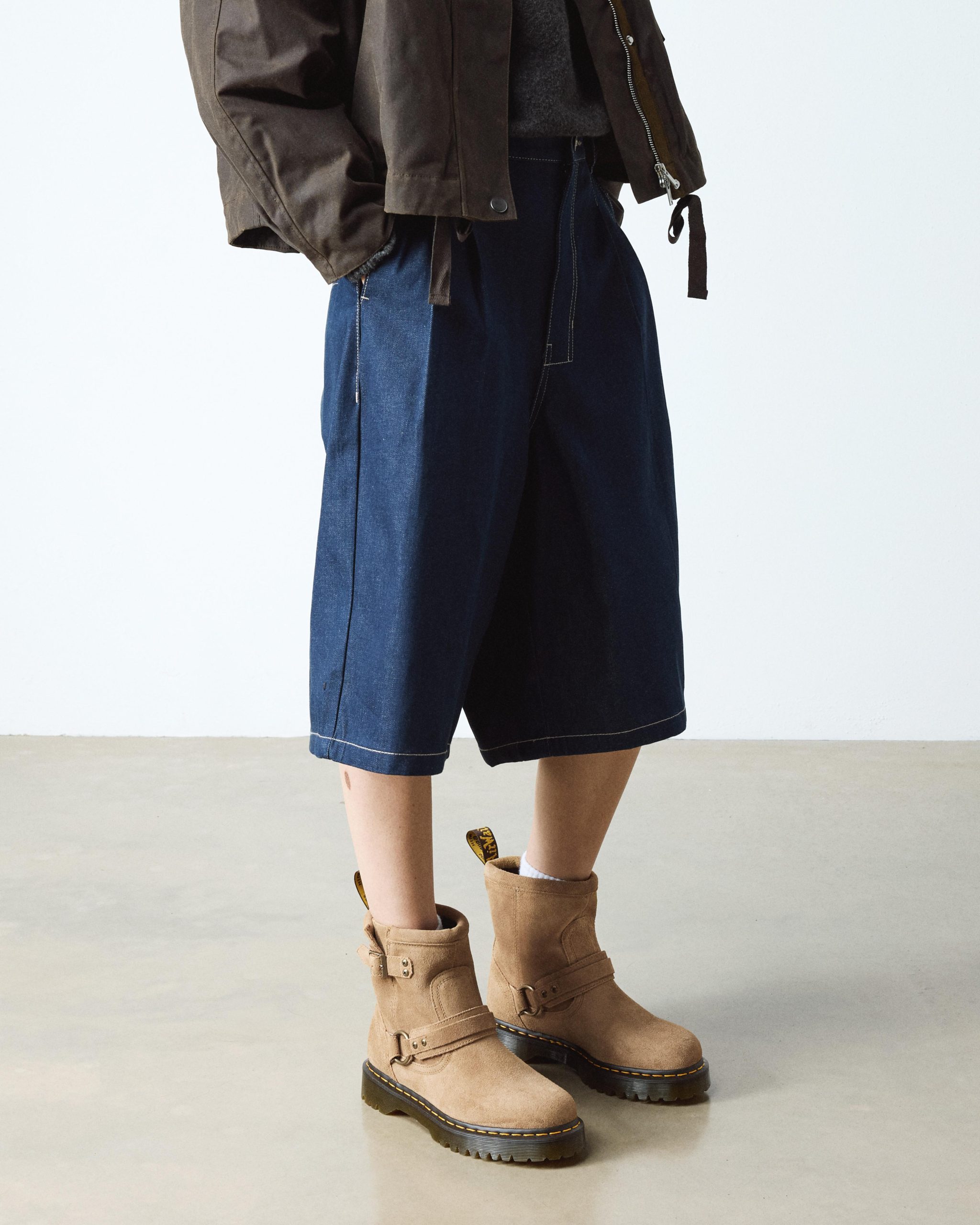 Anistone Harness Suede Biker Boots - Image 2