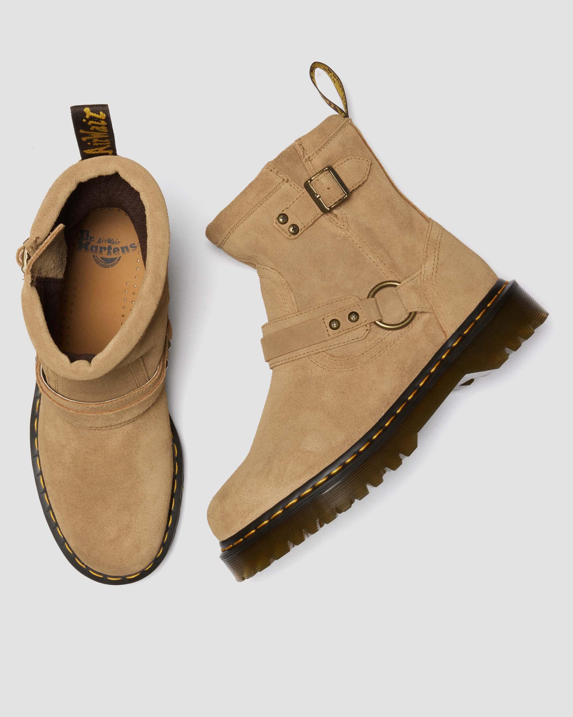 Anistone Harness Suede Biker Boots - Image 9