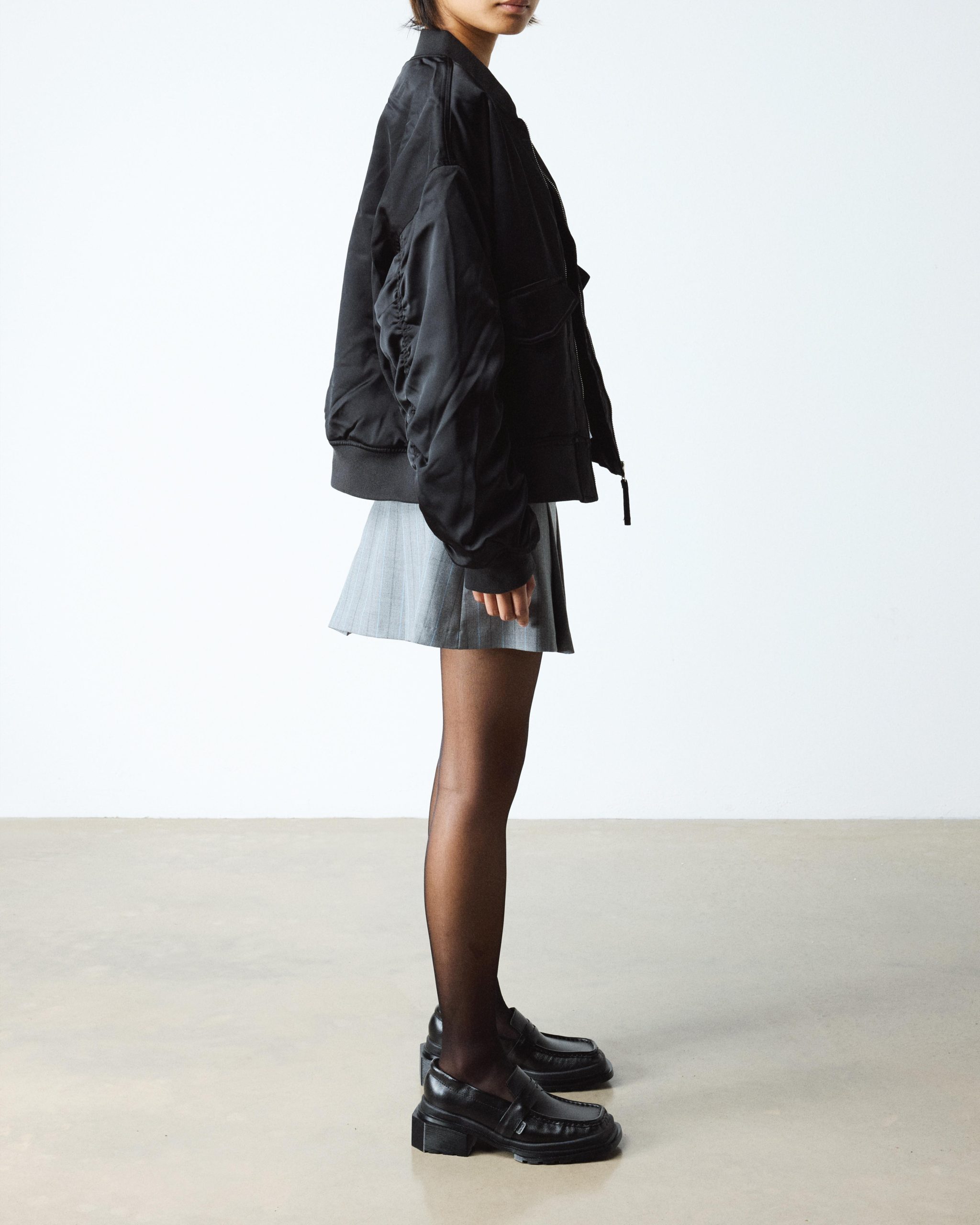 Maybole Square Toe Ruched Leather Loafers - Image 2