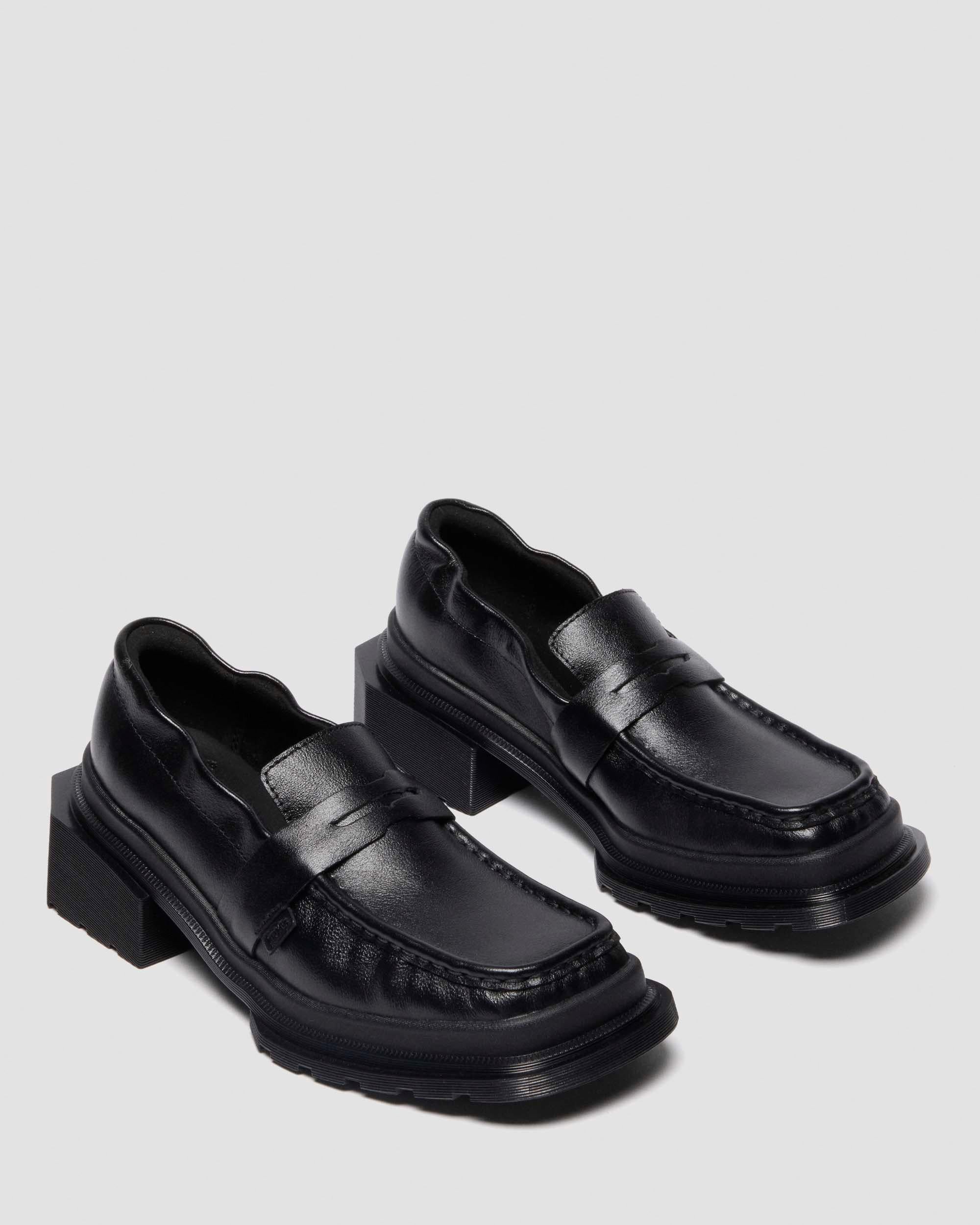 Maybole Square Toe Ruched Leather Loafers - Image 4
