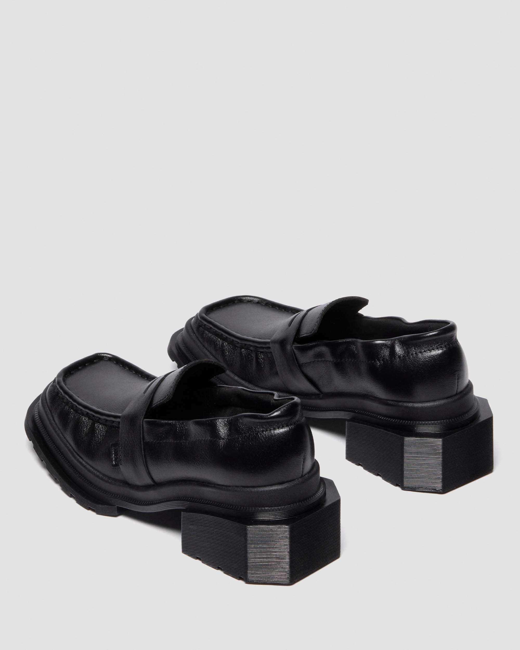 Maybole Square Toe Ruched Leather Loafers - Image 5