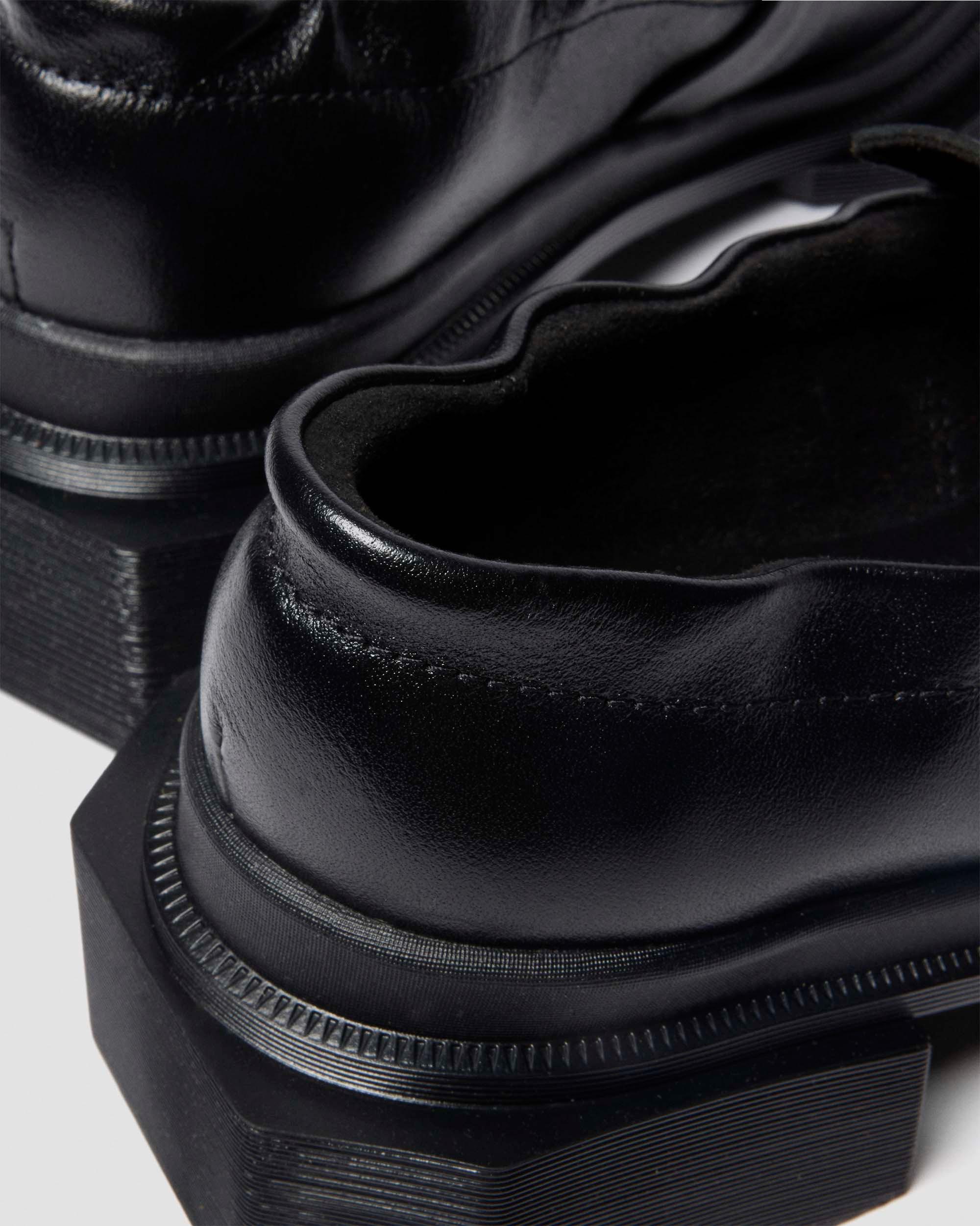 Maybole Square Toe Ruched Leather Loafers - Image 7