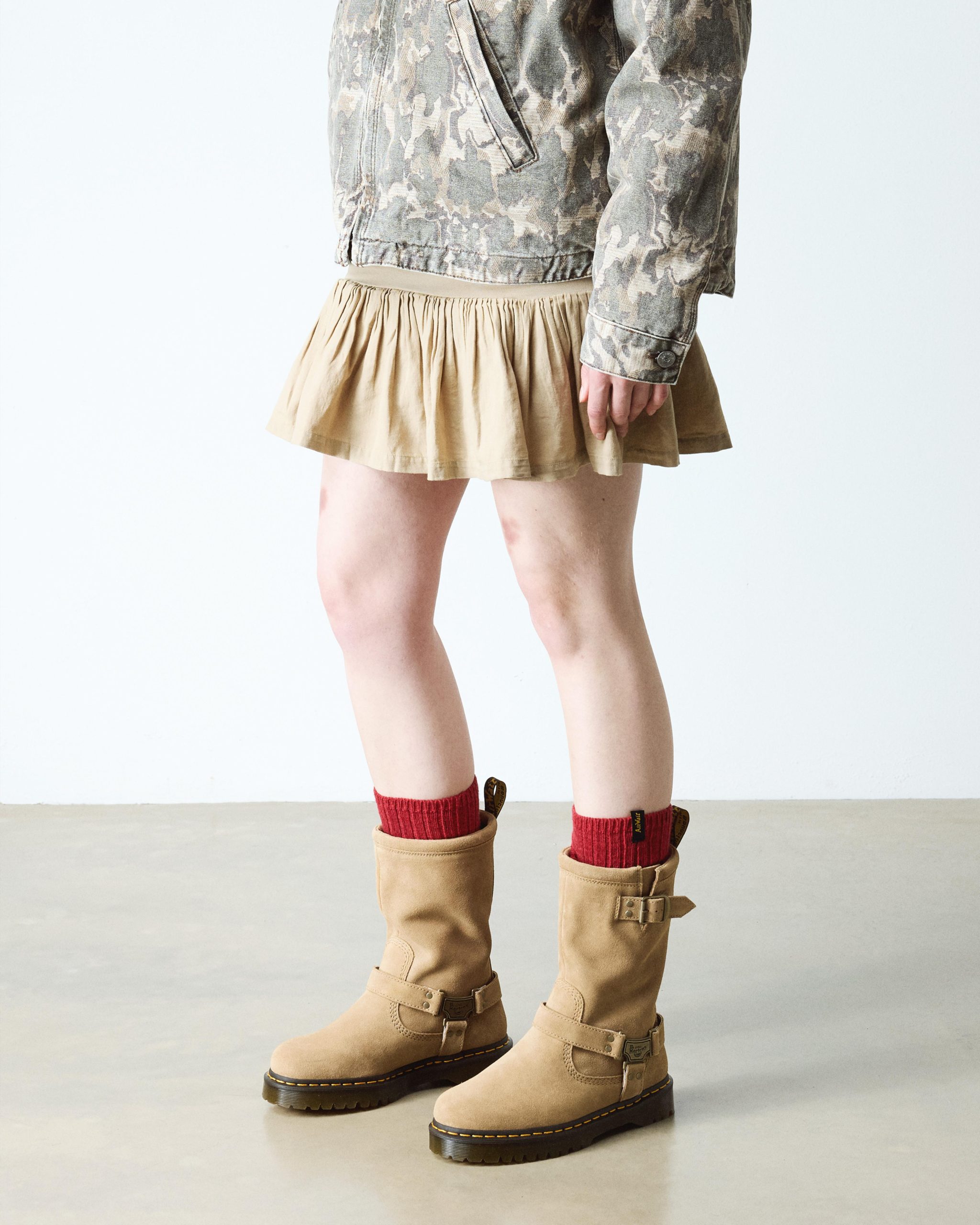 Anistone Hi Suede Biker Boots - Image 2