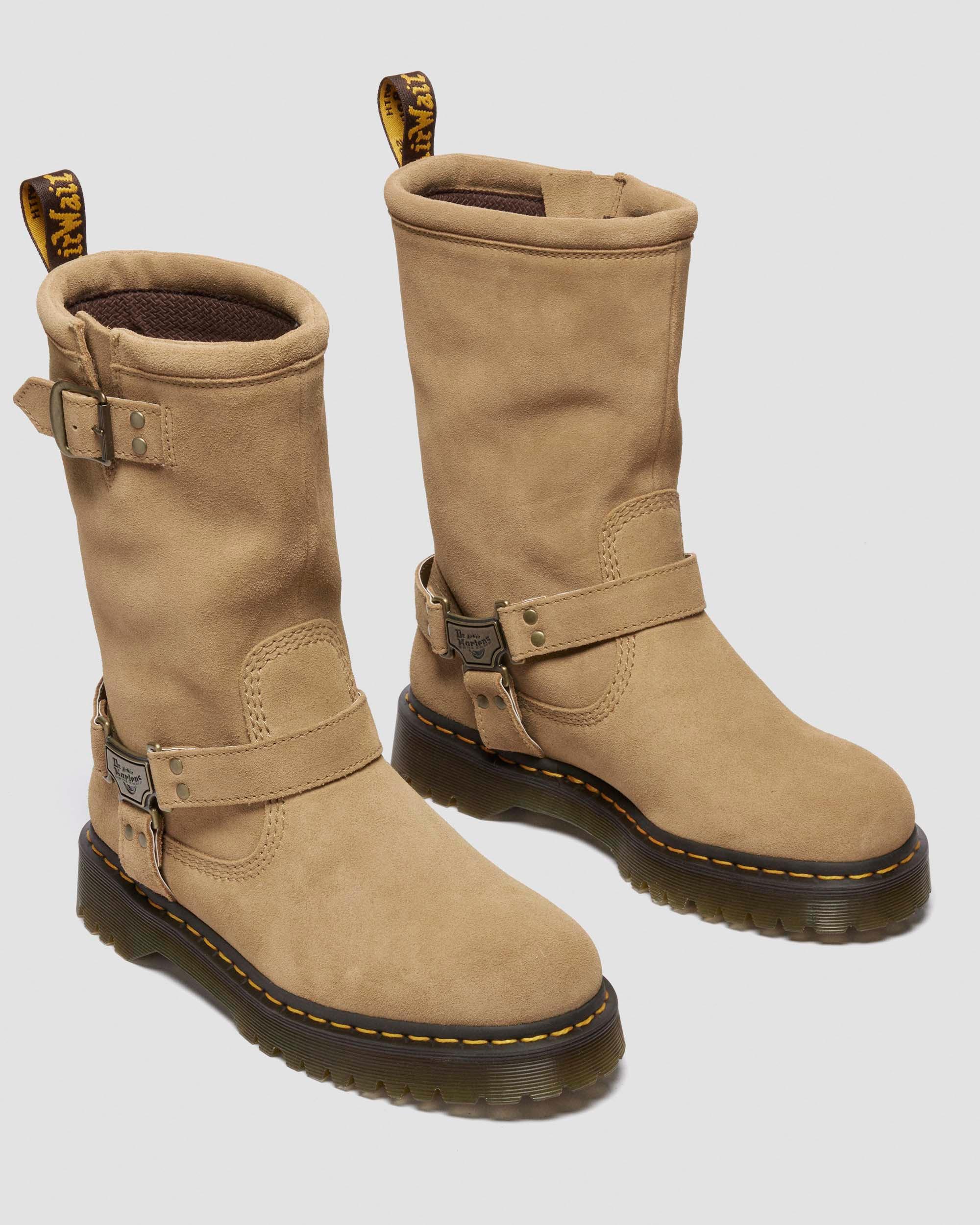 Anistone Hi Suede Biker Boots - Image 4