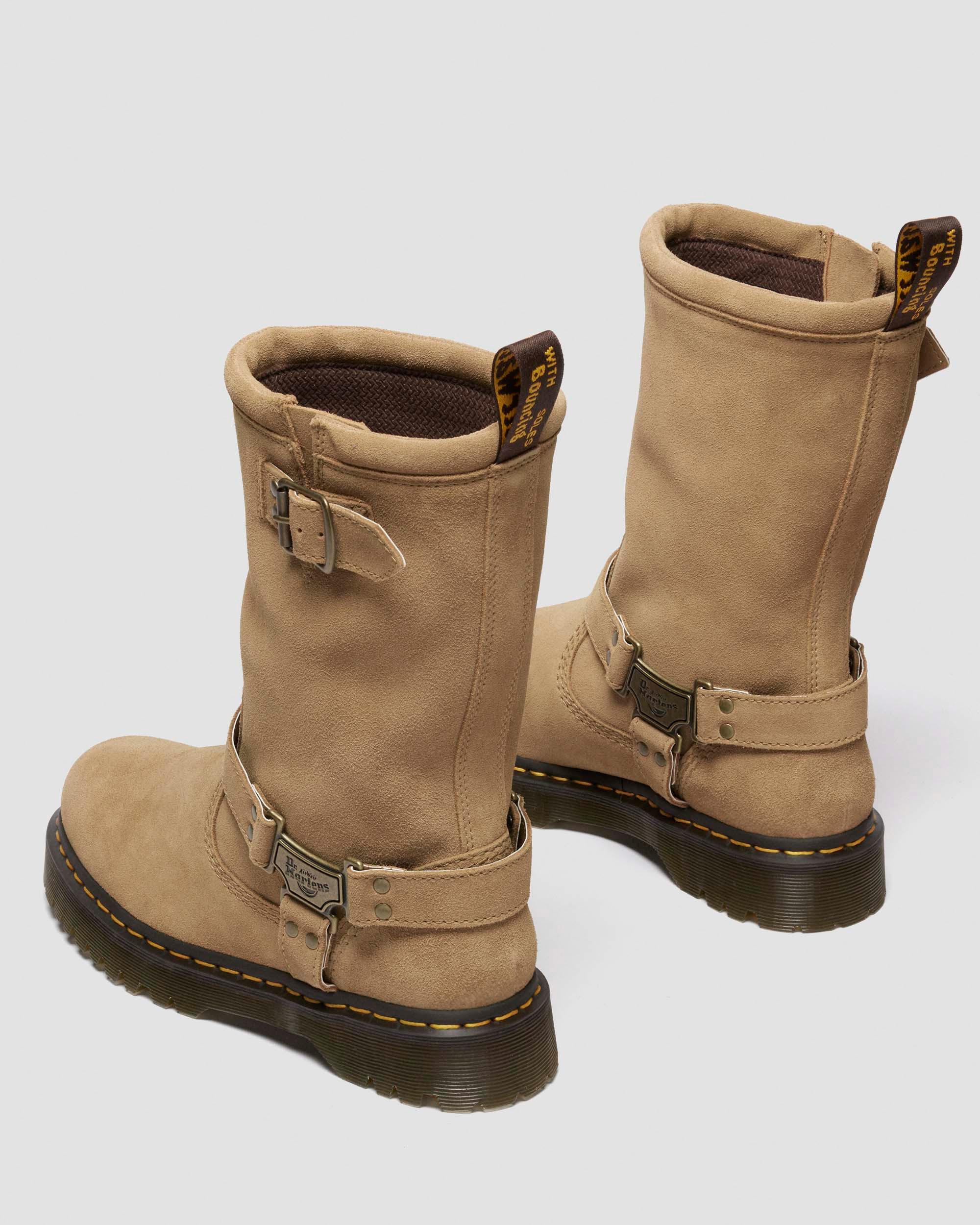 Anistone Hi Suede Biker Boots - Image 5