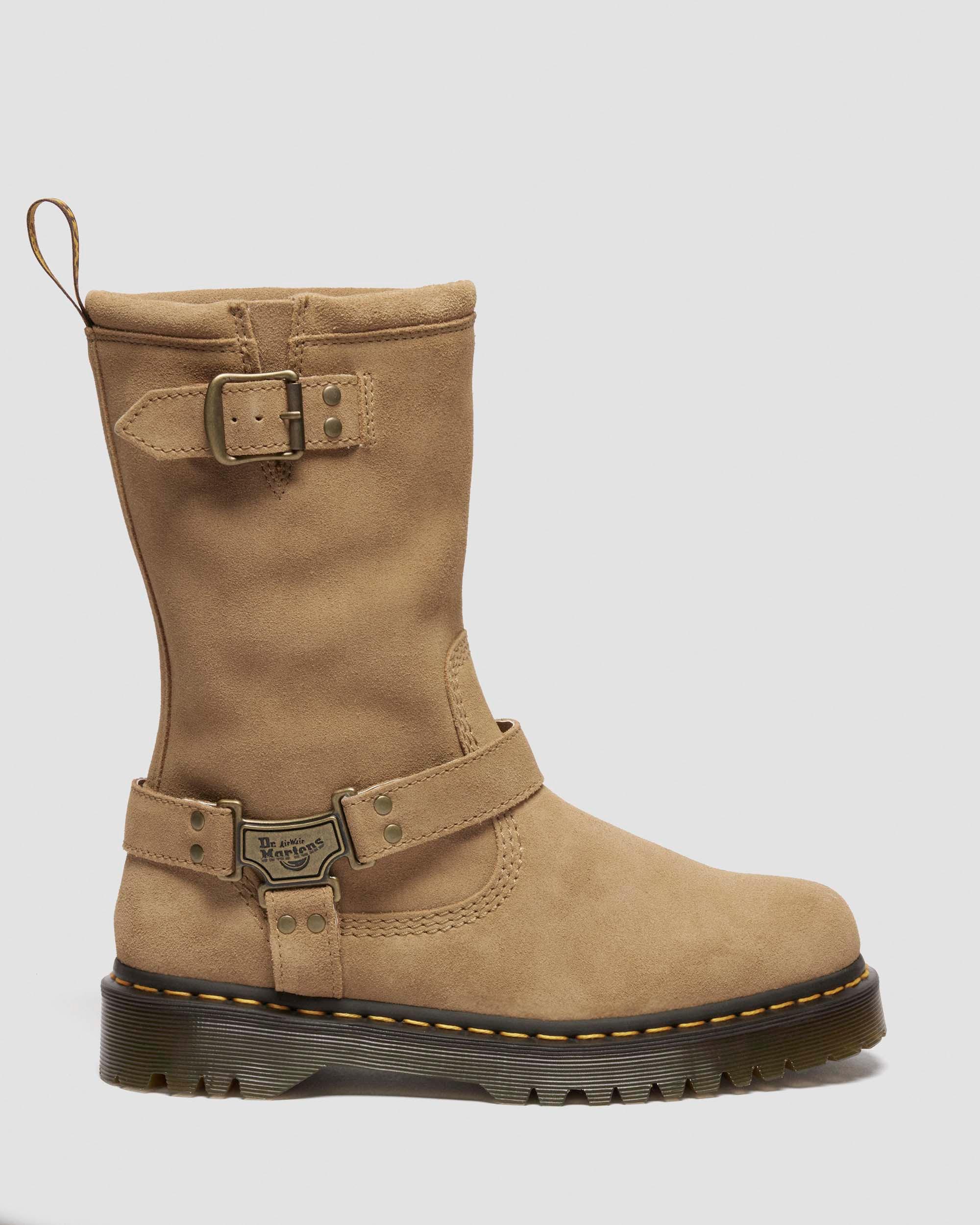 Anistone Hi Suede Biker Boots - Image 6