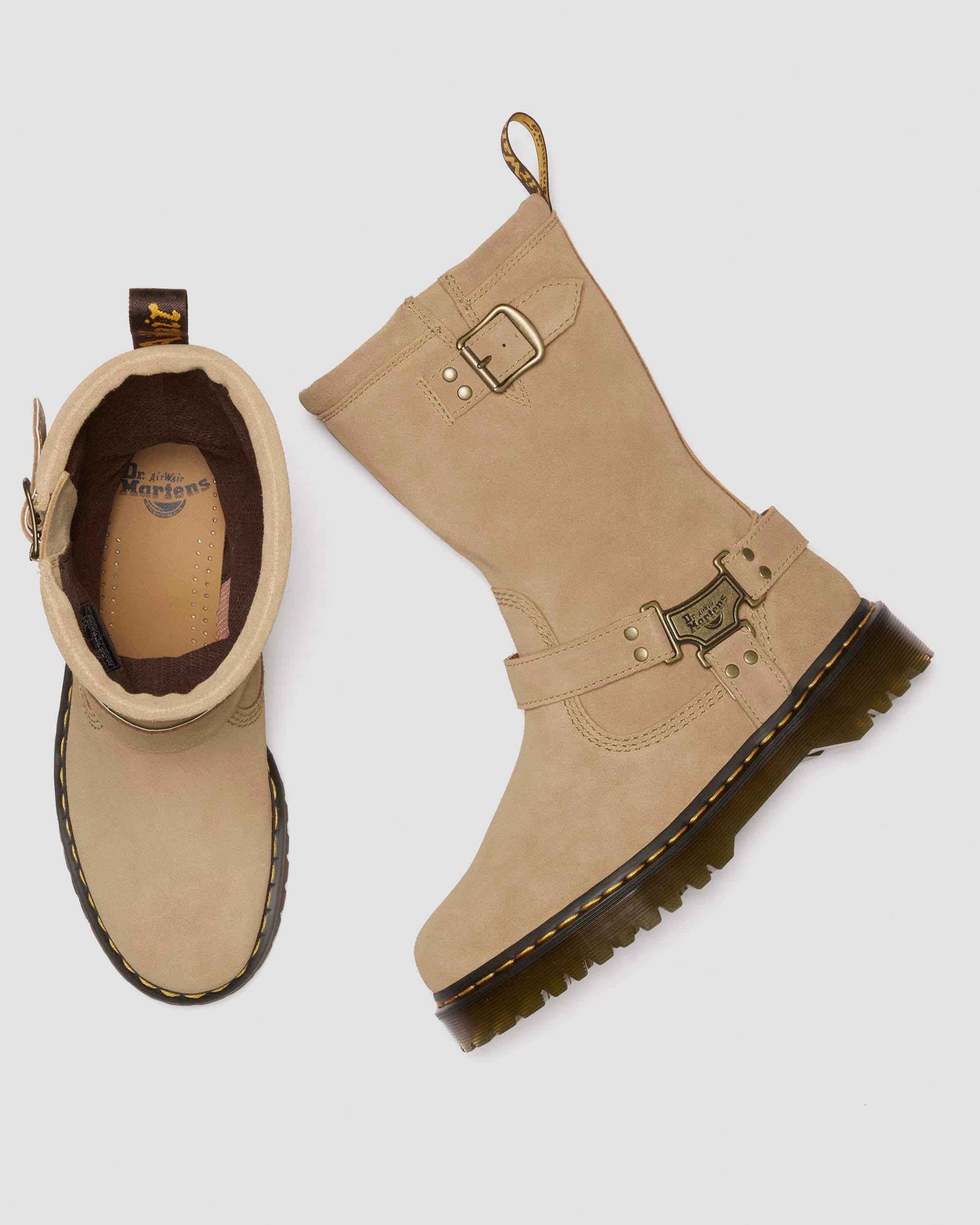 Anistone Hi Suede Biker Boots - Image 8