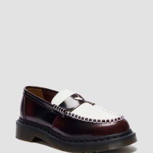 Penton Heart Two-Tone Rub-Off Leather Loafers