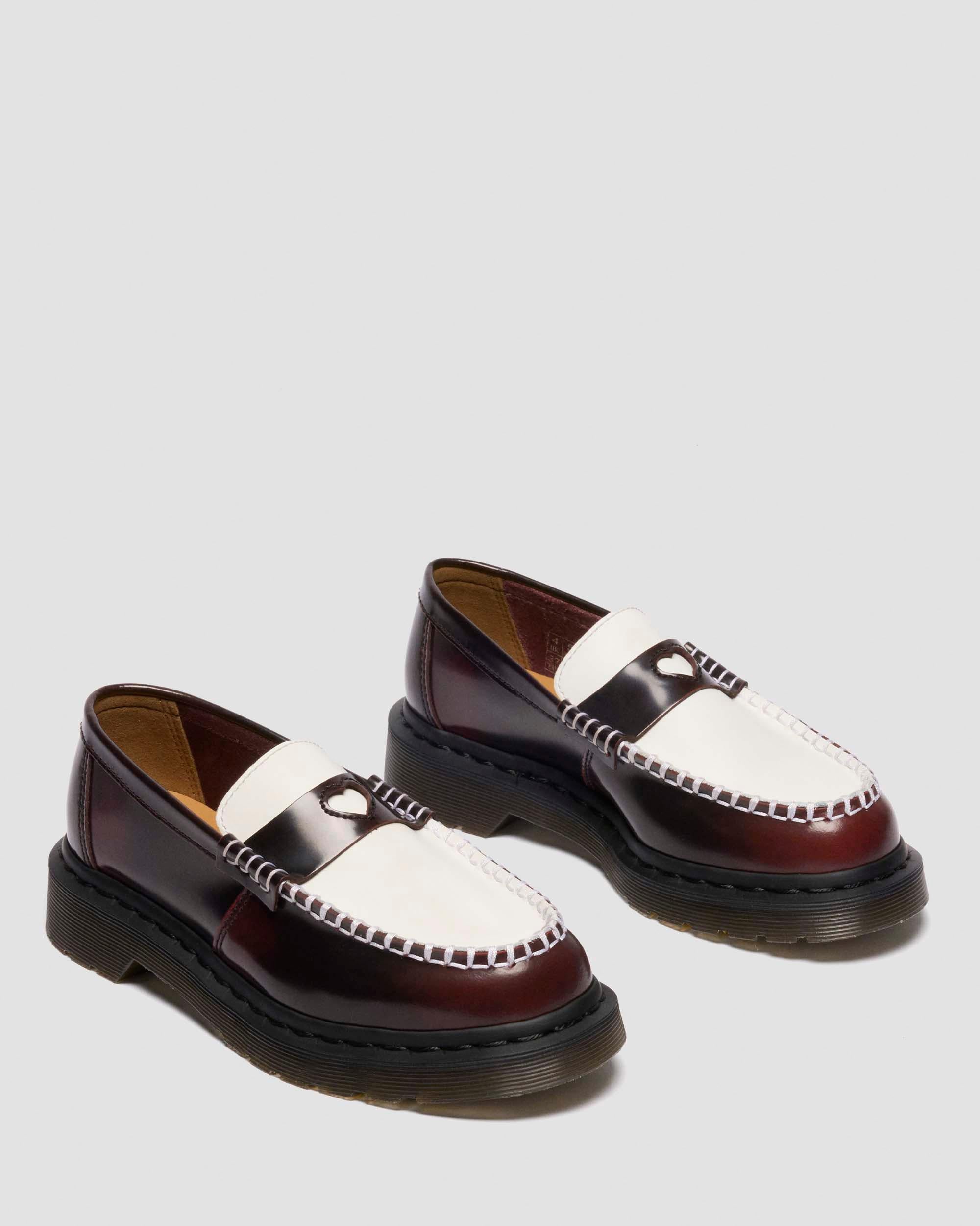 Penton Heart Two-Tone Rub-Off Leather Loafers - Image 4