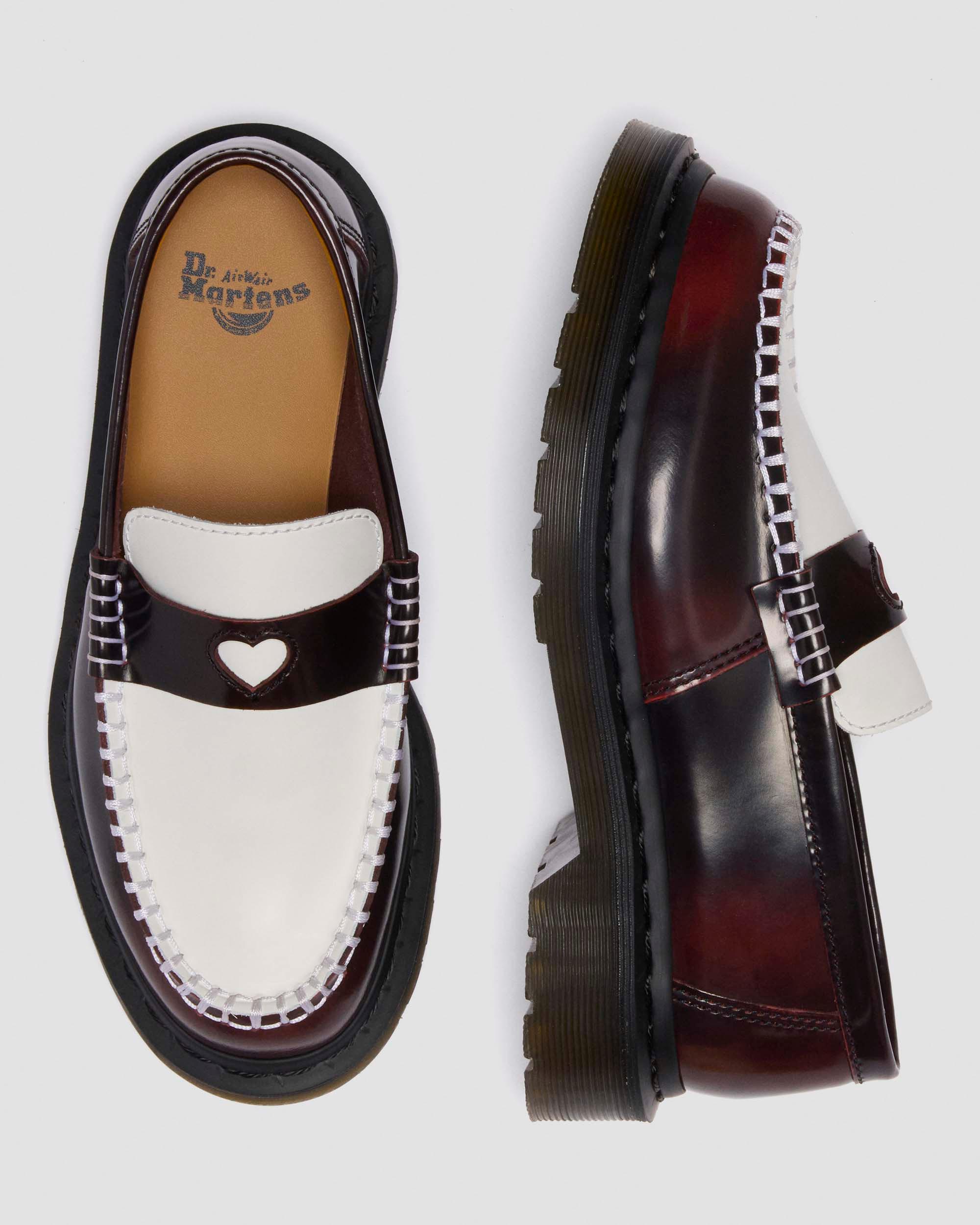 Penton Heart Two-Tone Rub-Off Leather Loafers - Image 9