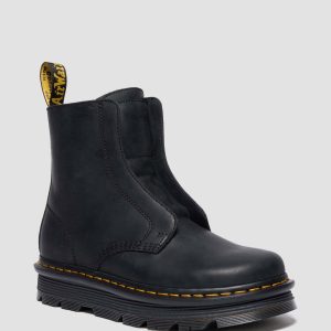 Zebzag Laceless Slip-on Wyoming Leather Boots