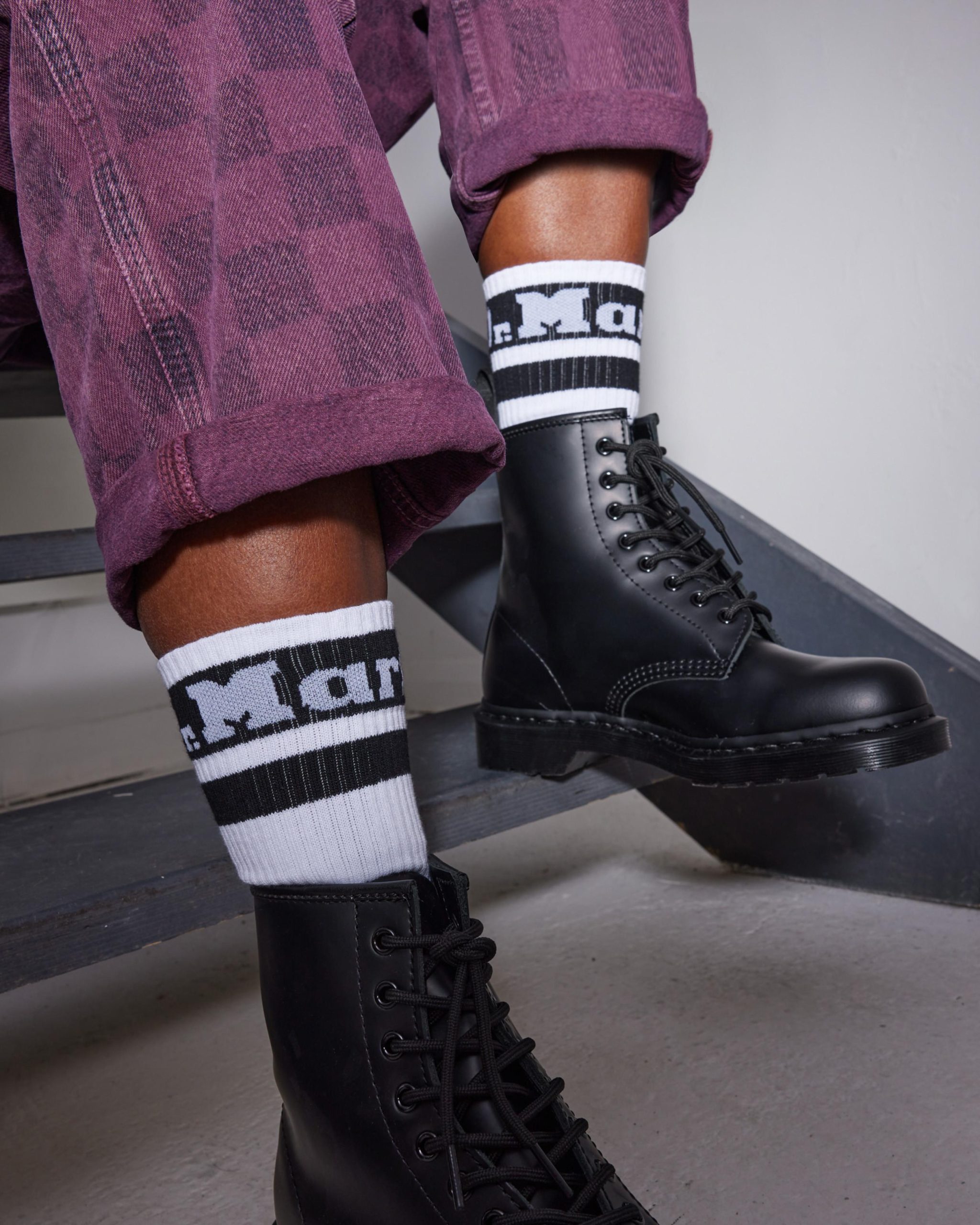 Dr. Martens Logo Cotton Blend Athletic Socks - Image 3